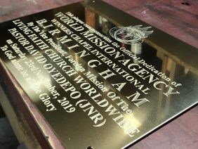 Memorial Plaque engraving